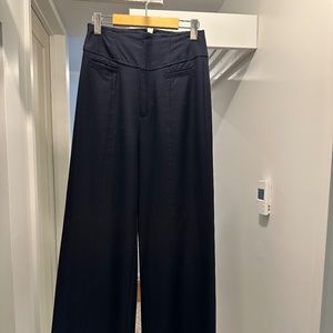 Nanette Lepore made in USA super high waisted navy pants wide leg size 4 (2013)